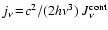 $j_{\nu}\!=\!c^2/(2h\nu^3)~J_{\nu}^{\rm cont}$