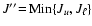 $J''\!=\!{\rm Min}\{J_u,J_{\ell}\}$