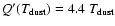 $Q'(T_{\rm dust}) =
4.4~T_{\rm dust}$