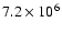 $7.2 \times 10^{6}$