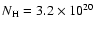 $N_{\rm H} = 3.2 \times 10 ^{20}$