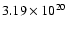 $3.19 \times 10^{20}$