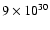 $9 \times 10^{30}$