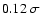 $0.12~\sigma$