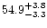 $\rm 54.9^{+3.8}_{-3.3}$