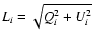 $L_i=\sqrt{Q_i^2+U_i^2}$
