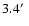 $3.4\hbox{$^\prime$ }$