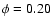 $\phi =0.20$