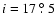 $i=17~\hbox{$.\!\!^\circ$ }5$