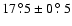 $ 17~\fdg5 \pm 0~ \hbox{$.\!\!^\circ$ }5$