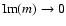 ${\rm Im}(m)\rightarrow 0$