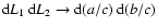 ${\rm d}L_1~{\rm d}L_2\rightarrow {\rm d}(a/c)~{\rm d}(b/c)$