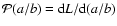$\mathcal{P}(a/b)={\rm d}L/{\rm d}(a/b)$