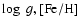 $\log\;g,
[{\rm Fe/H]}$