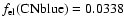 $f_{\rm el}({\rm CN blue}) = 0.0338$