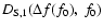 $D_{\rm S,1} (\Delta f (f_0),~ f_0)$