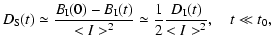 $\displaystyle %
D_{\rm S}(t) \simeq \frac{B_{\rm I}(0) - B_{\rm I}(t)}{<I>^2}
\simeq \frac{1}{2} \frac{D_{\rm I}(t)}{<I>^2}, \quad t \ll t_0,$