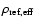 $\rho_{\rm ref,eff}$