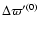 $\Delta \varpi'^{(0)}$