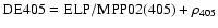 $\rm DE405 = ELP/MPP02(405) + \rho_{405}$