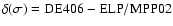$\delta(\sigma) = \rm DE406 - ELP/MPP02$