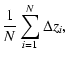$\displaystyle \frac{1}{N} \sum_{i=1}^N \Delta z_{i},$