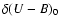 $\delta (U-B)_{0}$