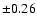$\pm0.26$