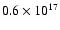 $0.6\times10^{17}$