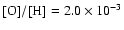 $\rm [O]/[H] = 2.0 \times 10^{-3}$