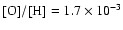 $\rm [O]/[H] = 1.7 \times 10^{-3}$