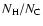 $N_{\rm H}/N_{\rm C}$