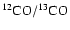 ${\rm ^{12}CO}/{\rm ^{13}CO}$