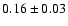 $0.16\pm0.03$