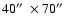 $40\hbox {$^{\prime \prime }$ }\times 70\hbox {$^{\prime \prime }$ }$