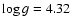 $\log g=4.32$