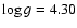 $\log g = 4.30$