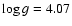 $\log g = 4.07$