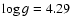 $\log g = 4.29$