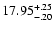 $\rm 17.95^{+.25}_{-.20}$