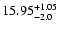 $\rm 15.95^{+1.05}_{-2.0}$
