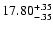 $\rm 17.80^{+.35}_{-.35}$