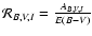 ${\cal
R}_{B,V,I}=\frac{A_{B,V,I}}{E(B-V)}$