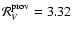 ${\cal R}_{V}^{\rm prov}=3.32$