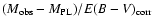 $(M_{\rm obs}-M_{\rm PL})/E(B-V)_{\rm corr}$
