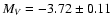 $M_V=-3.72\pm0.11$