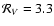 ${\cal R}_V=3.3$