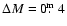$\Delta M =0\hbox{$.\!\!^{\rm m}$ }4$