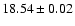 $18.54\pm0.02$