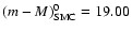 $(m-M)_{\rm
SMC}^0=19.00$